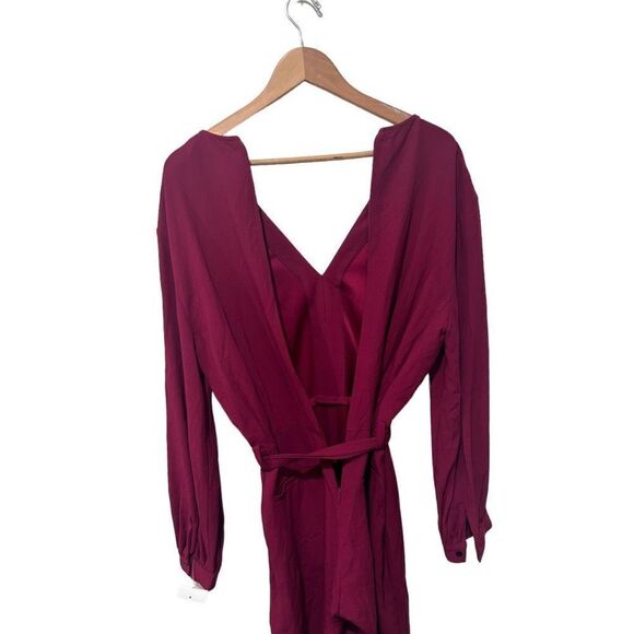IRO Long Sleeve V-neck Overall Deep Red Jumpsuit size EU 34 Small Contemporary - Picture 10 of 14